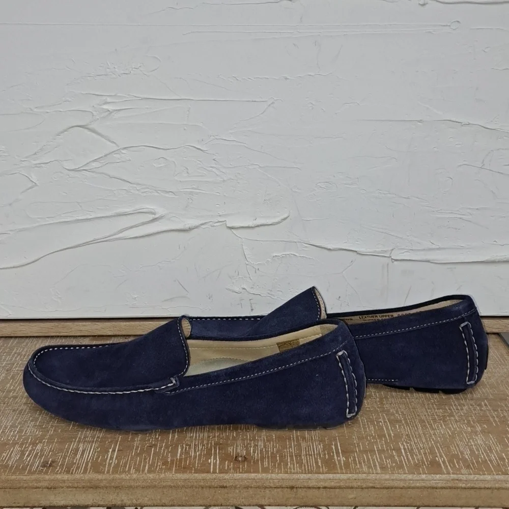 Mens Bloomingdale's brand new royal blue driving loafer size 10 NIB
